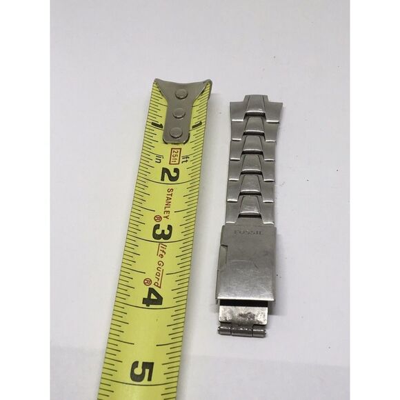 Fossil Stainless Steel Links Parts Silver No Pins Clasp Partial Band 18mm V904 - Picture 1 of 6